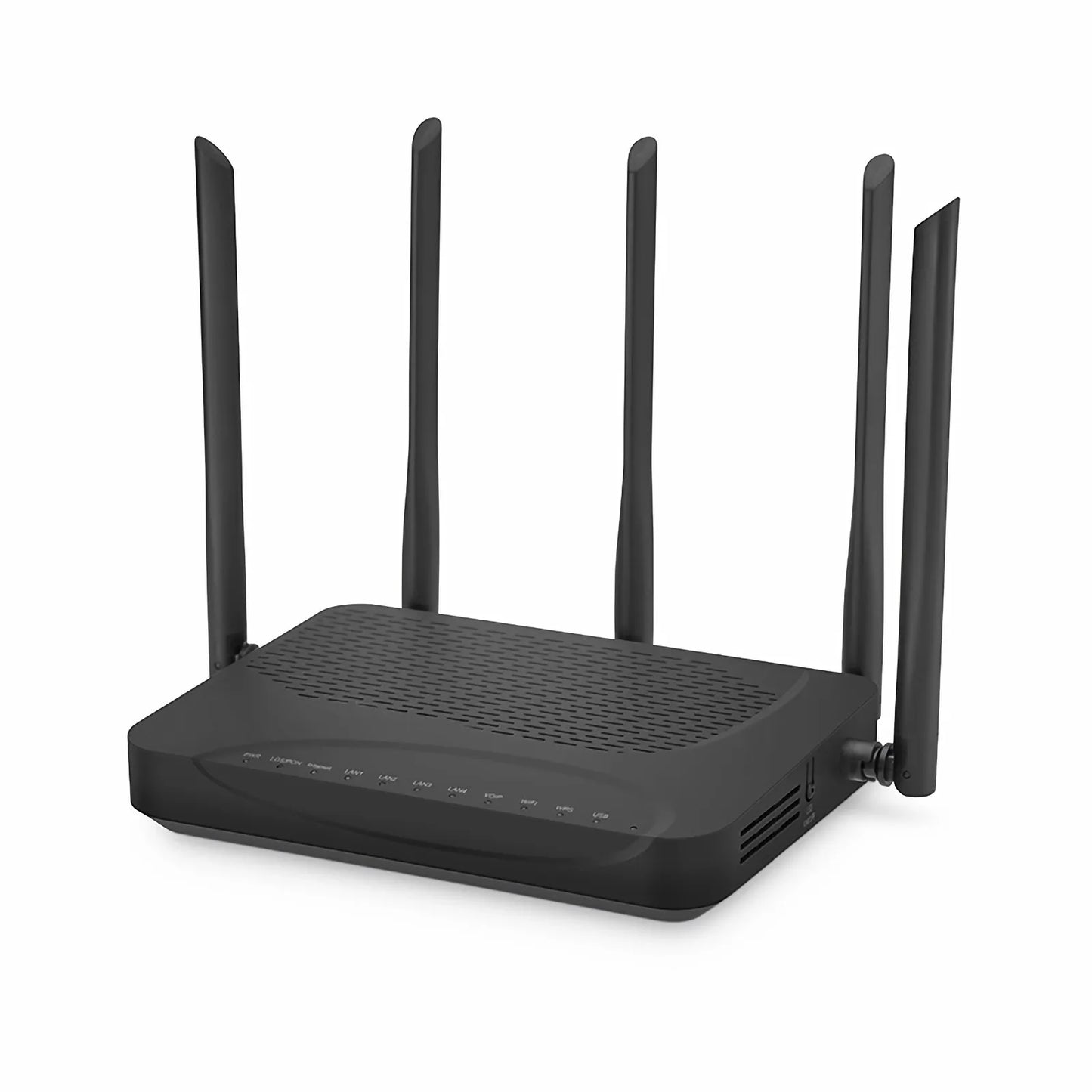 ONU1910-4GV-W, XPON (GPON + EPON) HGU ONU, 1 x PON, 4 x GE, 1 x POTS, 1 x USB, and 5 x External Dual Band Antennas (3000M WiFi 4/5/6)
