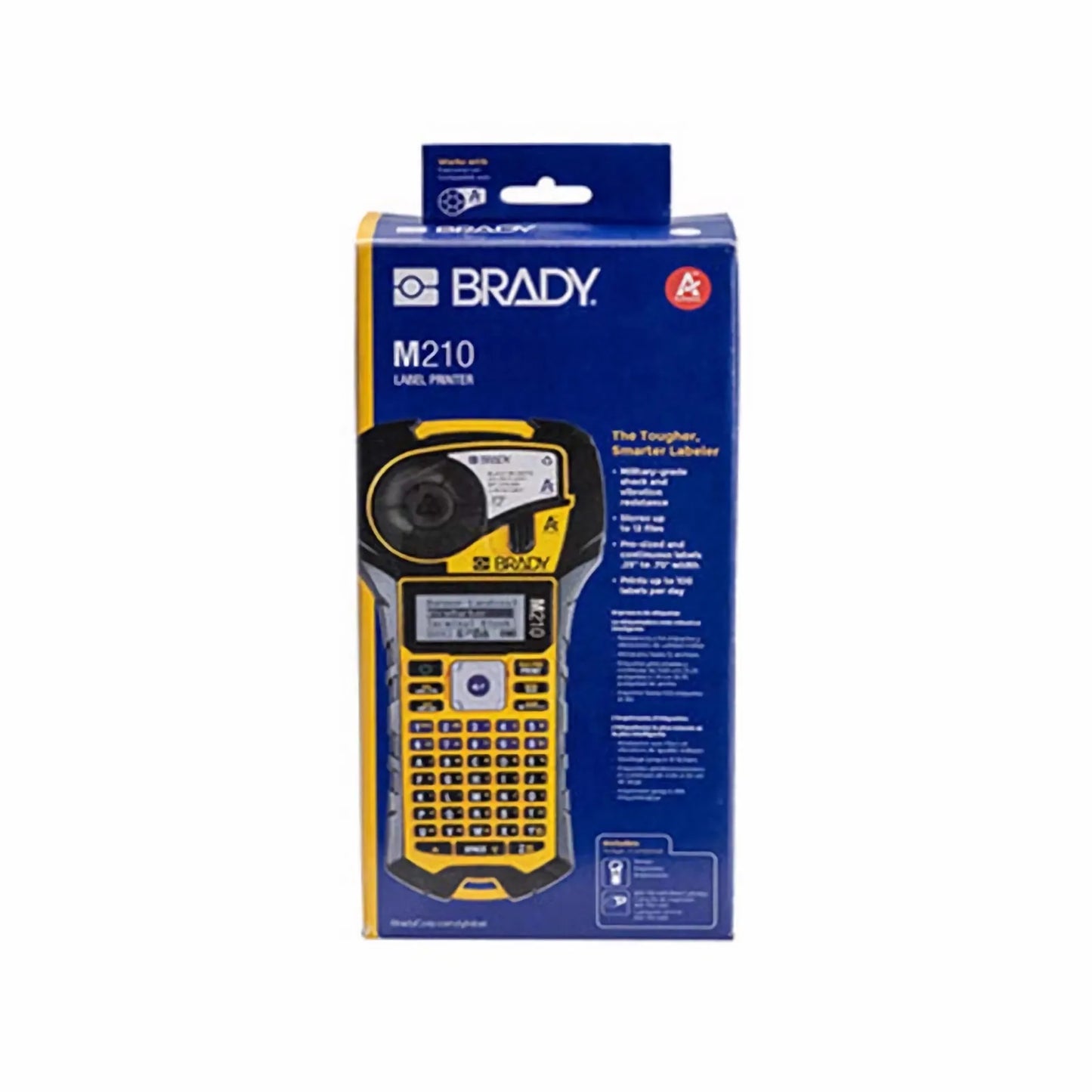 Brady M210 Handheld Label Maker with US-spec Power Adapter, 203dpi, Manual Cutter