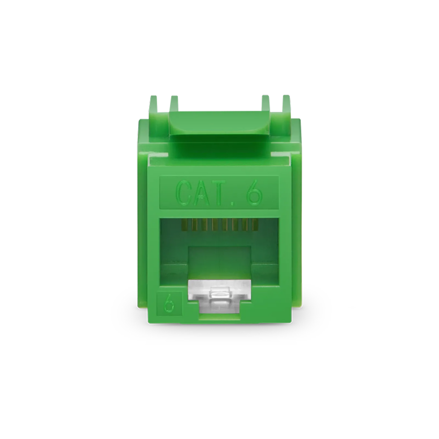 Cat6 RJ45 (8P8C) Unshielded Punch Down Keystone Jack Module, Green, 12Pcs/Pack