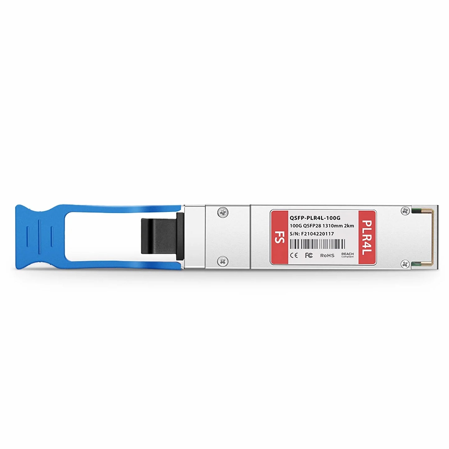Cisco Compatible 100GBASE-PLR4L QSFP28 4 x 25G NRZ 1310nm 2km DOM MPO-12/APC SMF Optical Transceiver Module, Breakout to 4 x 25G-LR