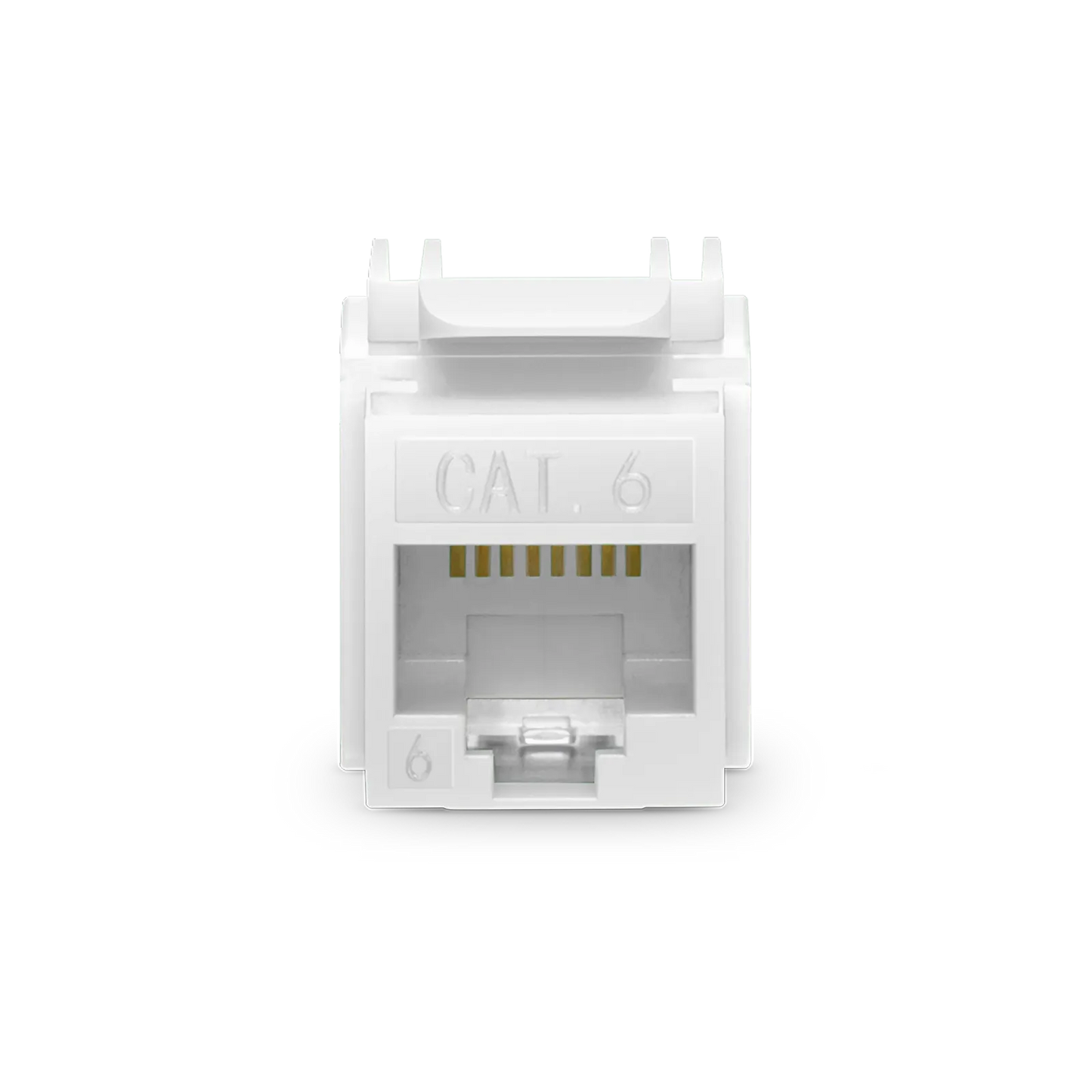 Cat6 RJ45 (8P8C) Unshielded Punch Down Keystone Jack Module, White, 12Pcs/Pack