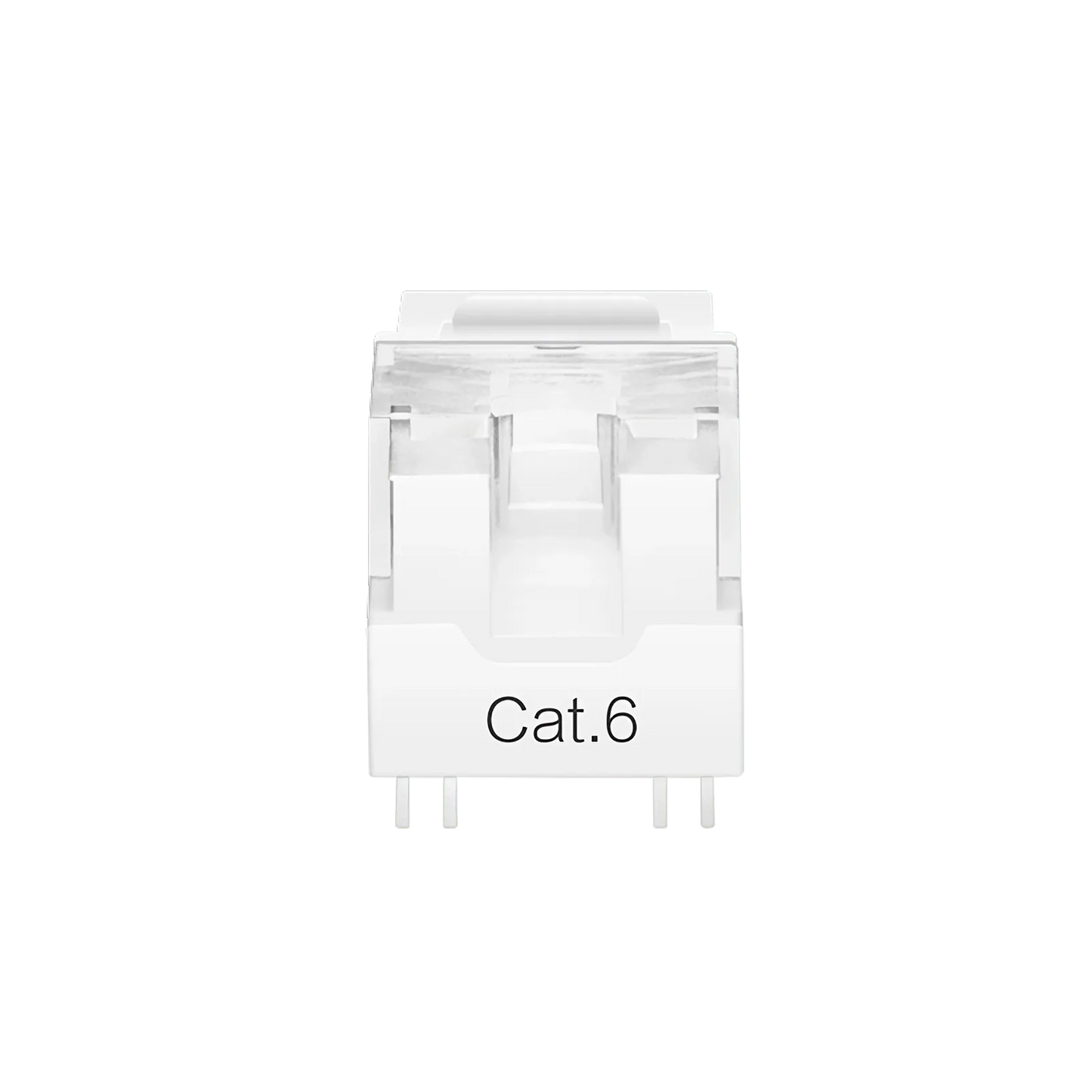 Cat6 RJ45 (8P8C) Unshielded Punch Down Keystone Jack Module, White, 12Pcs/Pack