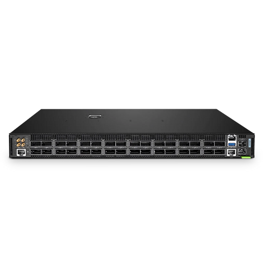 N9550-32D, 32-Port Ethernet HPC/AI Data Center Switch, 32 x 400Gb QSFP-DD, PicOS®, Broadcom Tomahawk 3 Chip, Front-to-Back Airflow