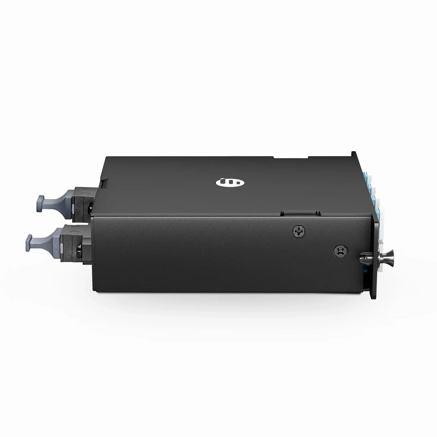 FHD™ MTP®-LC Cassette, OM4 Multimode, Universal, 16 Fibers, 2 x MTP®-8 (Male) to 8 x LC Duplex (Aqua), 0.35dB Max.