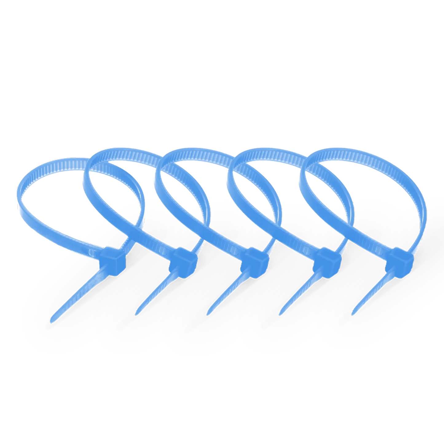 100Pcs/Pack 6in.L x 0.15in.W Self-Locking Nylon Cable Ties, Blue