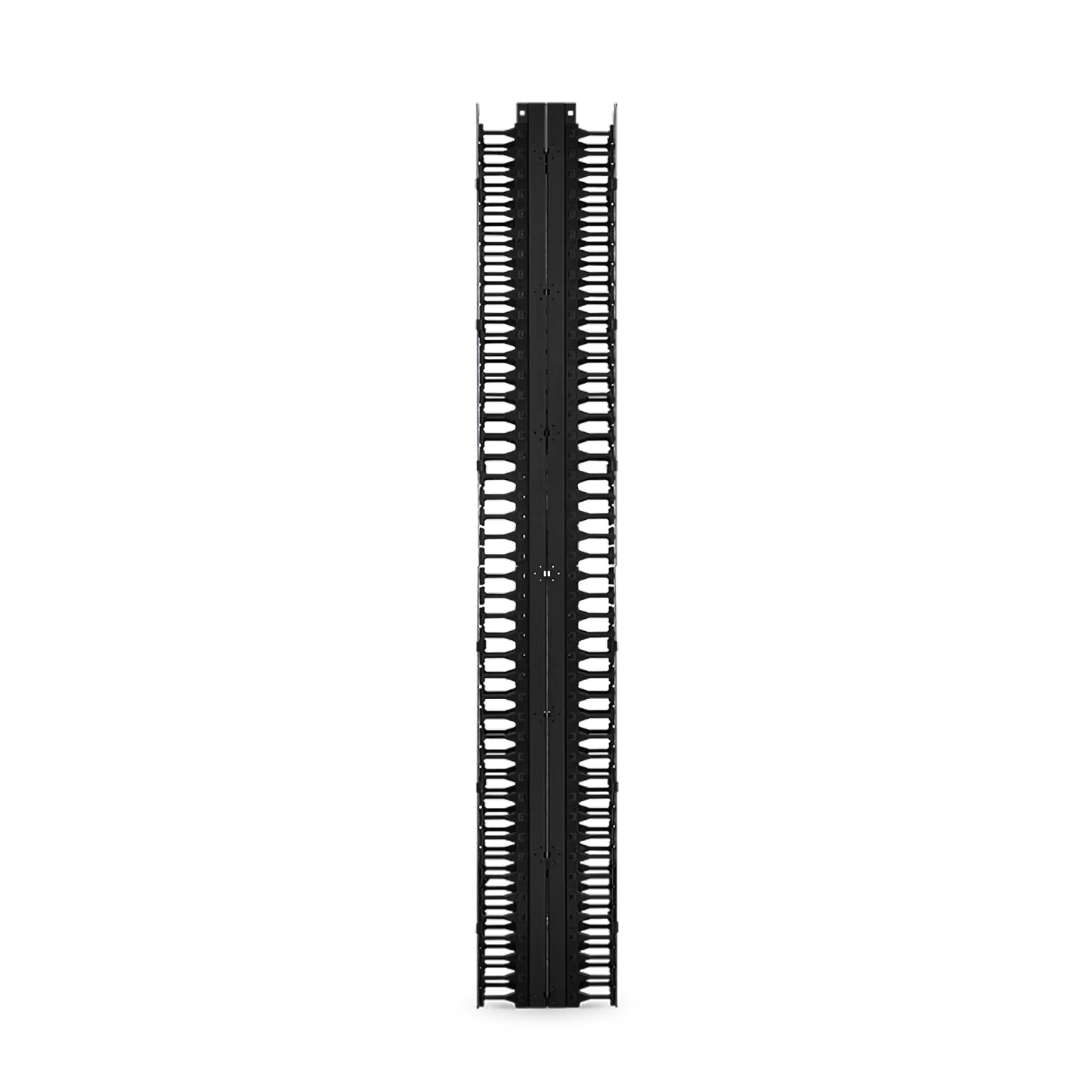 Vertical Dual Sided Steel Cable Manager, 45RU, Bend Radius Finger, 5.5 in. Wide