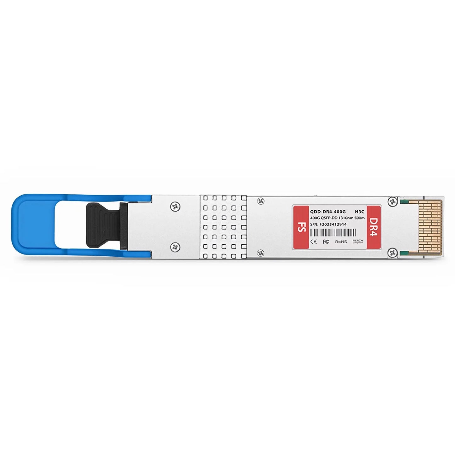 H3C Compatible 400GBASE-DR4 QSFP-DD 8 x 50G PAM4 1310nm 500m DOM MPO-12/APC SMF Optical Transceiver Module, Breakout to 4 x 100G-DR