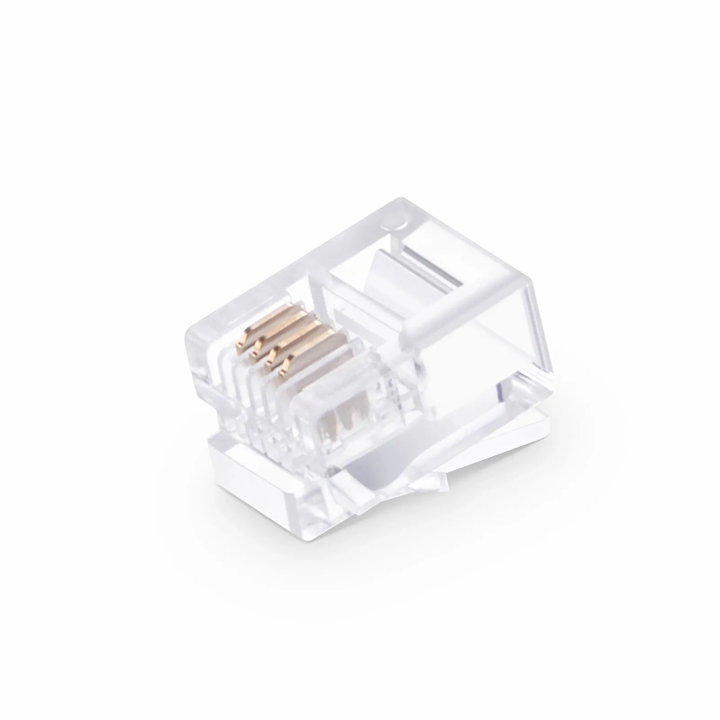 RJ11 6P4C Telephone Modular Plug, 50pcs/Pack