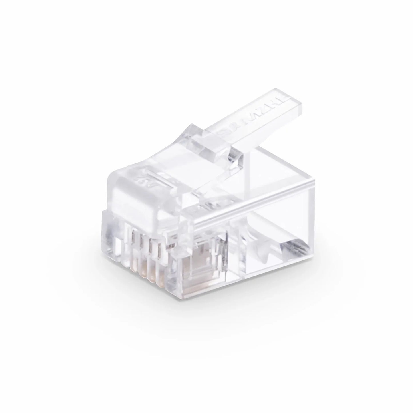 RJ11 6P4C Telephone Modular Plug, 50pcs/Pack