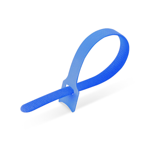 100Pcs/Pack 8in.L x 0.5in.W T-type Reusable Cable Ties, Blue