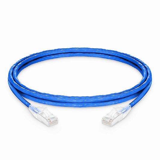 10ft (3.0m) Cat6a 26AWG Snagless Shielded (S/FTP) LSZH Ethernet Network Patch Cable, Blue