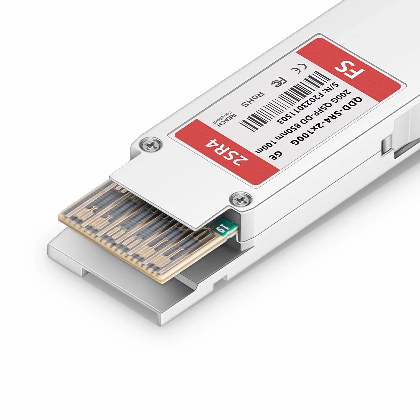 Generic Compatible 200GBASE SR4 QSFP-DD 8 x 25G NRZ 850nm 100m DOM MPO-24/UPC MMF Optical Transceiver Module