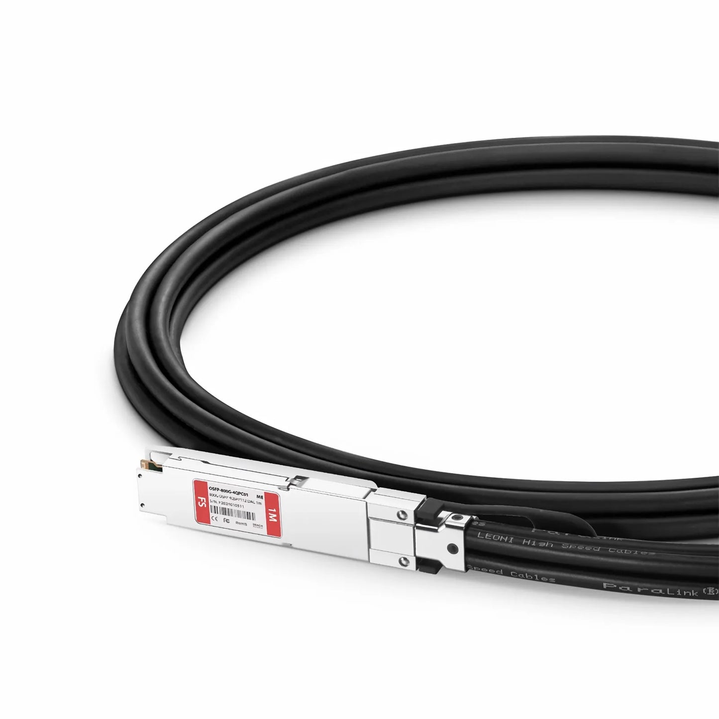 1m (3ft) NVIDIA/Mellanox MCP7Y40-N001 Compatible 800G Twin-port OSFP 8 x 100G PAM4 Finned Top to 4 x 200G QSFP112 2 x 100G PAM4 Ethernet Passive Direct Attach Copper Breakout Cable
