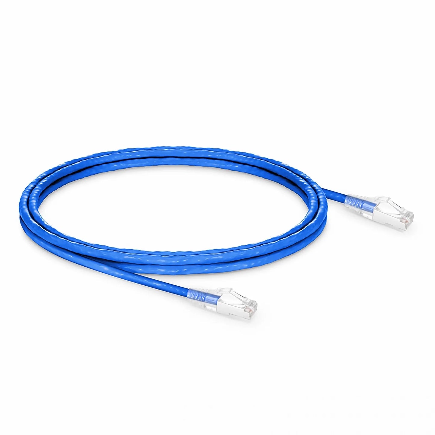 10ft (3.0m) Cat6a 26AWG Snagless Shielded (S/FTP) LSZH Ethernet Network Patch Cable, Blue