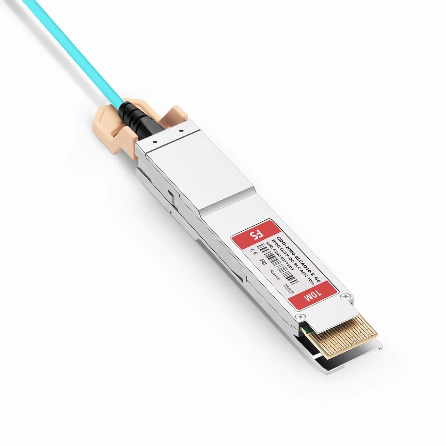 10m (33ft) Generic Compatible 200G QSFP-DD 8 x 25G NRZ to 8 x 25G LC Duplex Active Optical Breakout Cable