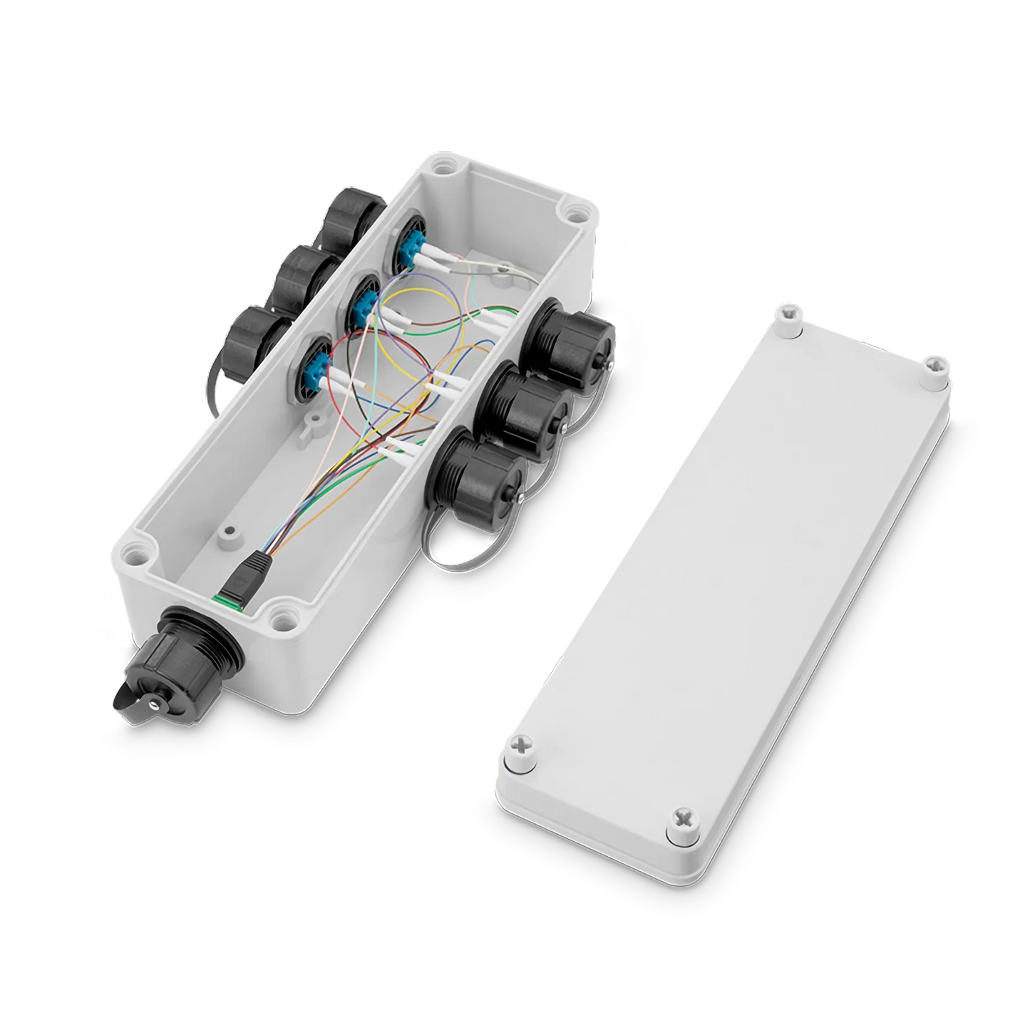 FTTA Waterproof MTP-12 to 6 x LC Duplex OS2 Fiber Optical Distribution Box