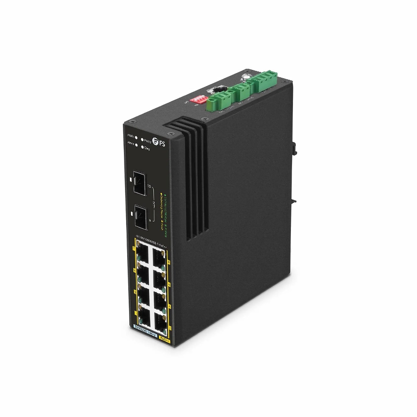 TSN3220-10S-U, 8-Port Gigabit Ethernet L2 Managed TSN Industrial PoE++ Switch, 8 x PoE++ Ports@360W, with 2 x 1/10Gb SFP+, -40 to 75°C Operating Temperature