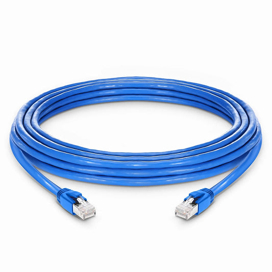 20ft (6.1m) Cat6a 23AWG Snagless Shielded (F/FTP) LSZH Ethernet Network Patch Cable, Blue