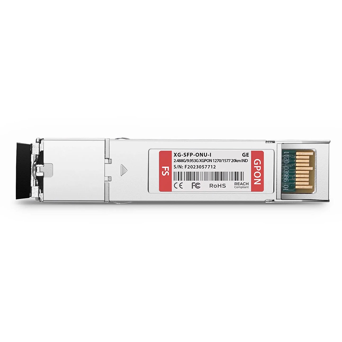 Generic Compatible XGPON ONU SFP+ 1270nm-TX/1577nm-RX 2.488G-TX/9.953G-RX Class N1/N2a/E1/E2a 20km DDM Simplex SC/UPC SMF Optical Transceiver Module (Industrial)