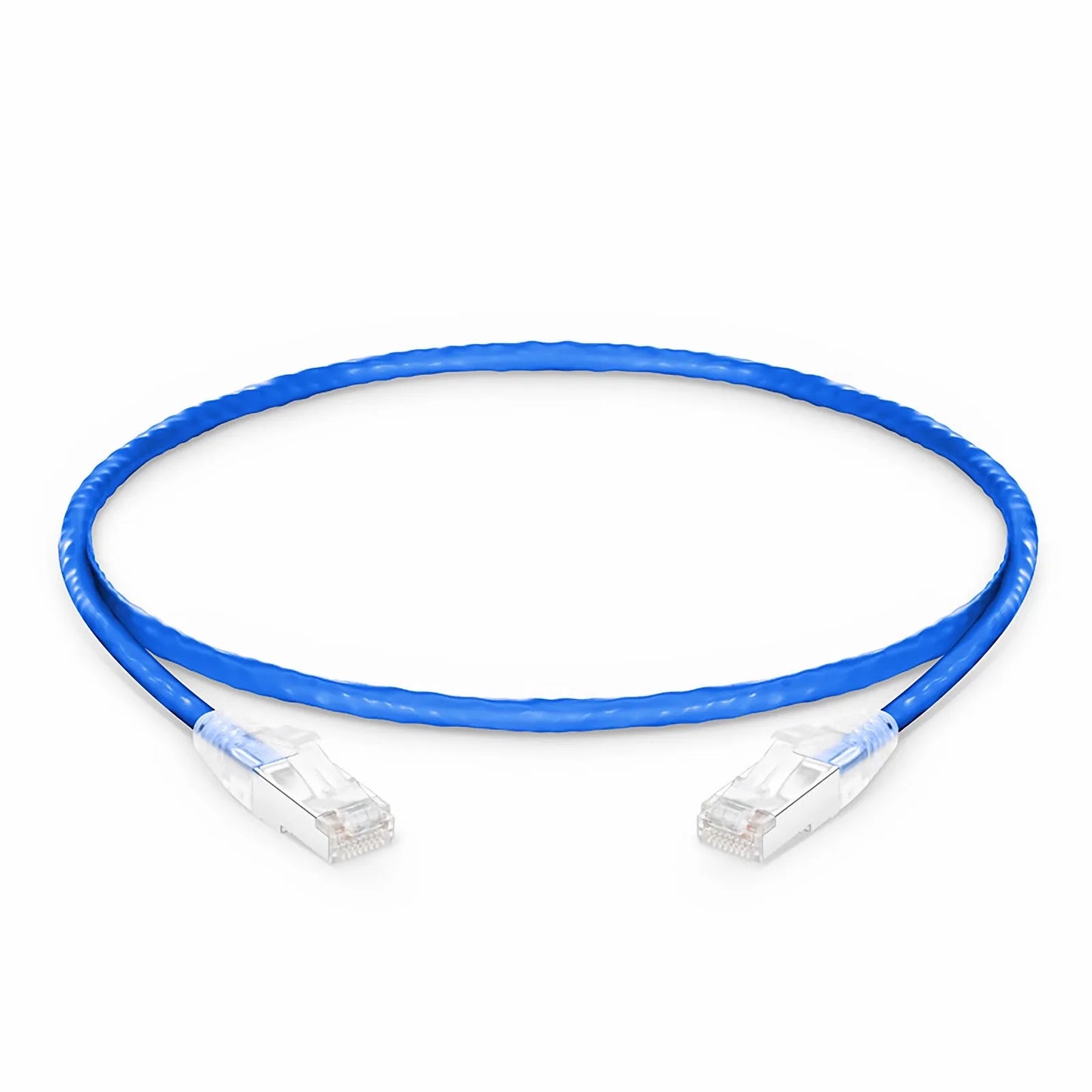 2ft (0.6m) Cat6a 26AWG Snagless Shielded (S/FTP) PVC CM Ethernet Network Patch Cable, Blue