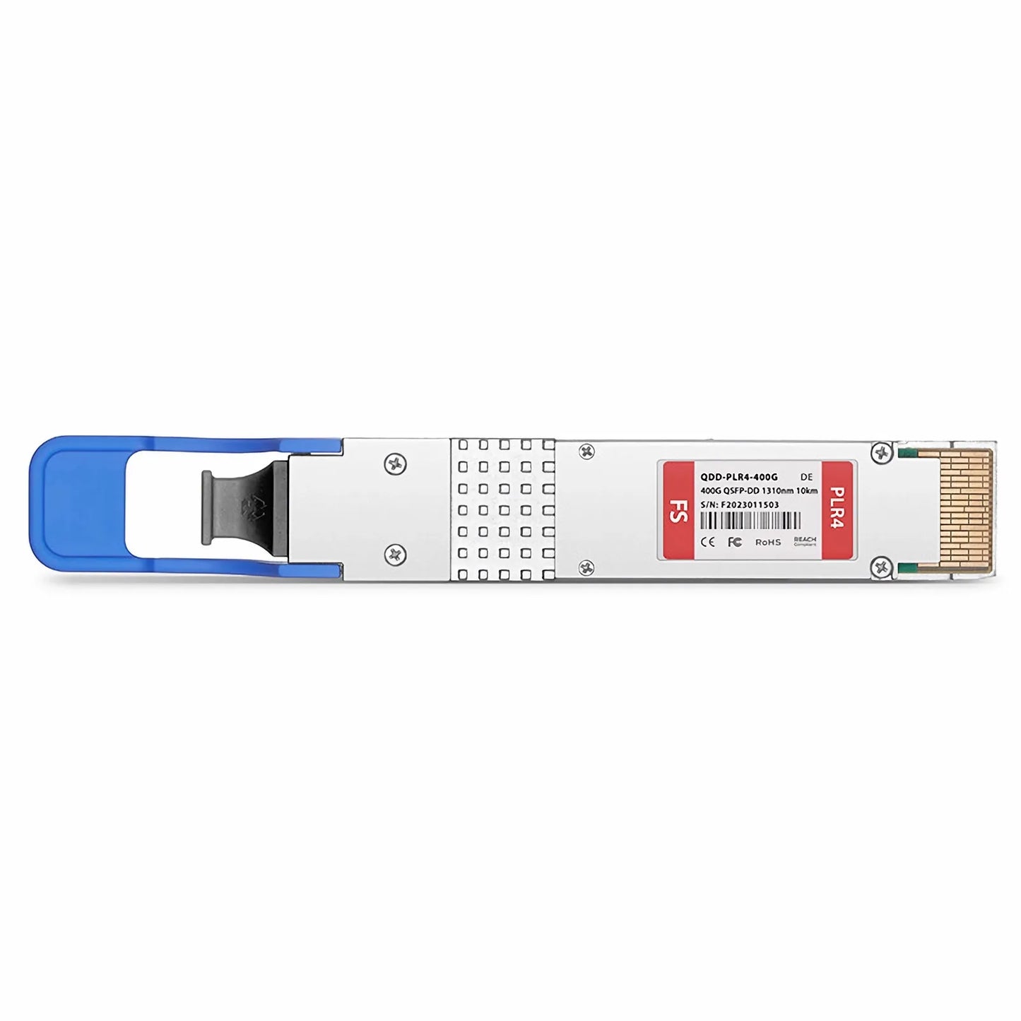 Dell Compatible 4 x 100GBASE-LR QSFP-DD 1310nm 10km DOM MPO-12/APC SMF Optical Transceiver Module, Breakout to 4 x100G-LR