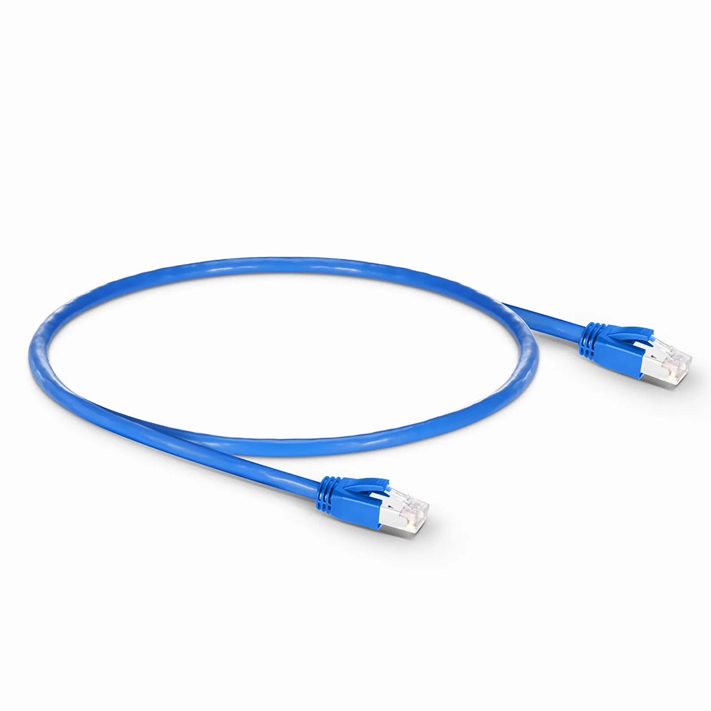 2ft (0.6m) Cat6a 23AWG Snagless Shielded (F/FTP) LSZH Ethernet Network Patch Cable, Blue