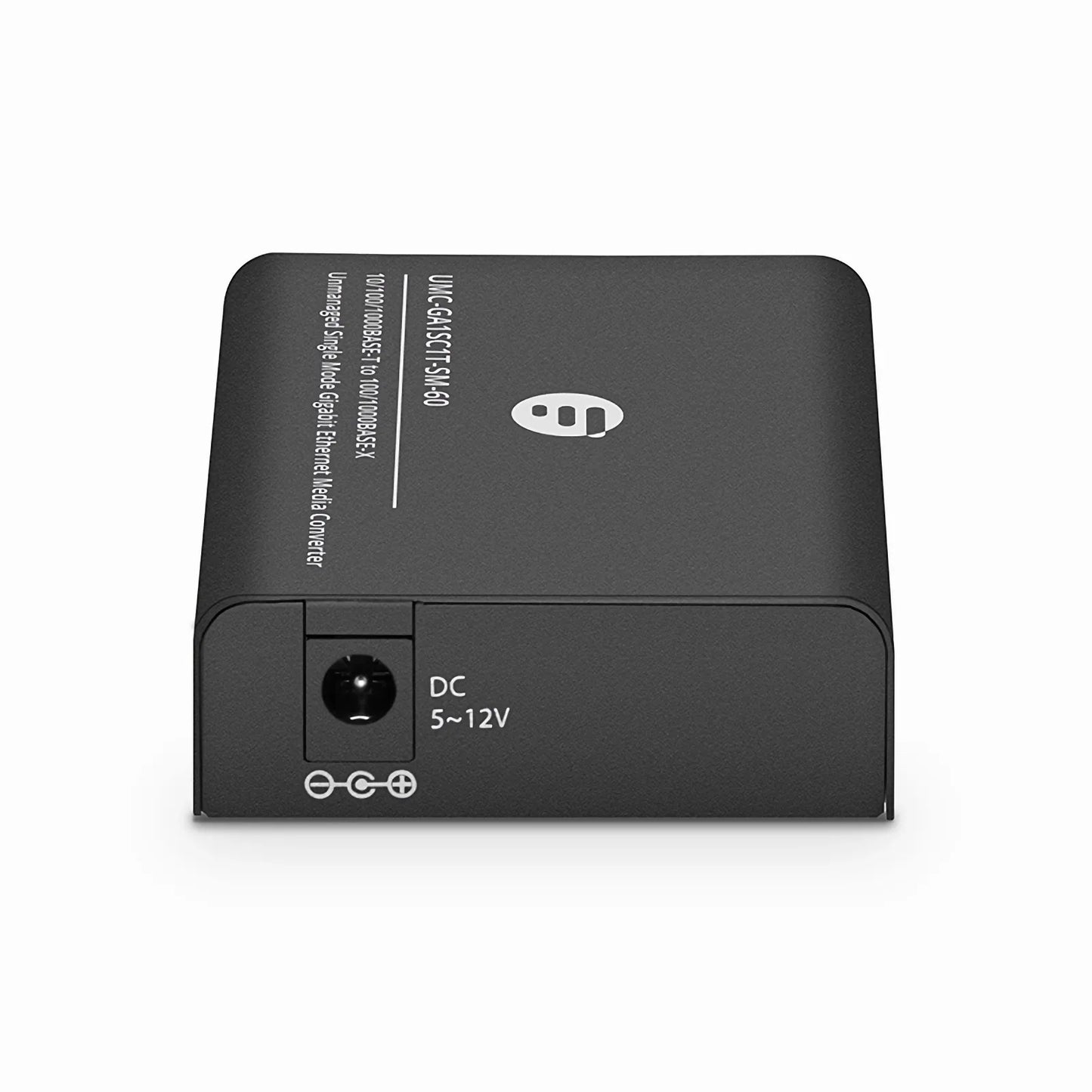 Mini Unmanaged 1x 10/100/1000Base-T RJ45 to 1x 100/1000Base-X Single Mode SC 1550nm 60km Gigabit Ethernet Media Converter, American Plug Standard