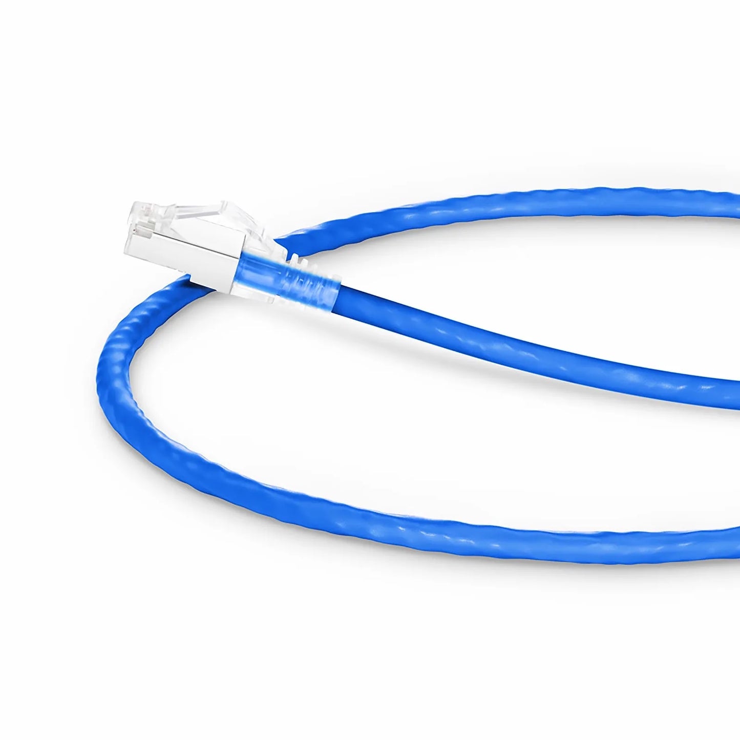 2ft (0.6m) Cat6a 26AWG Snagless Shielded (S/FTP) PVC CM Ethernet Network Patch Cable, Blue