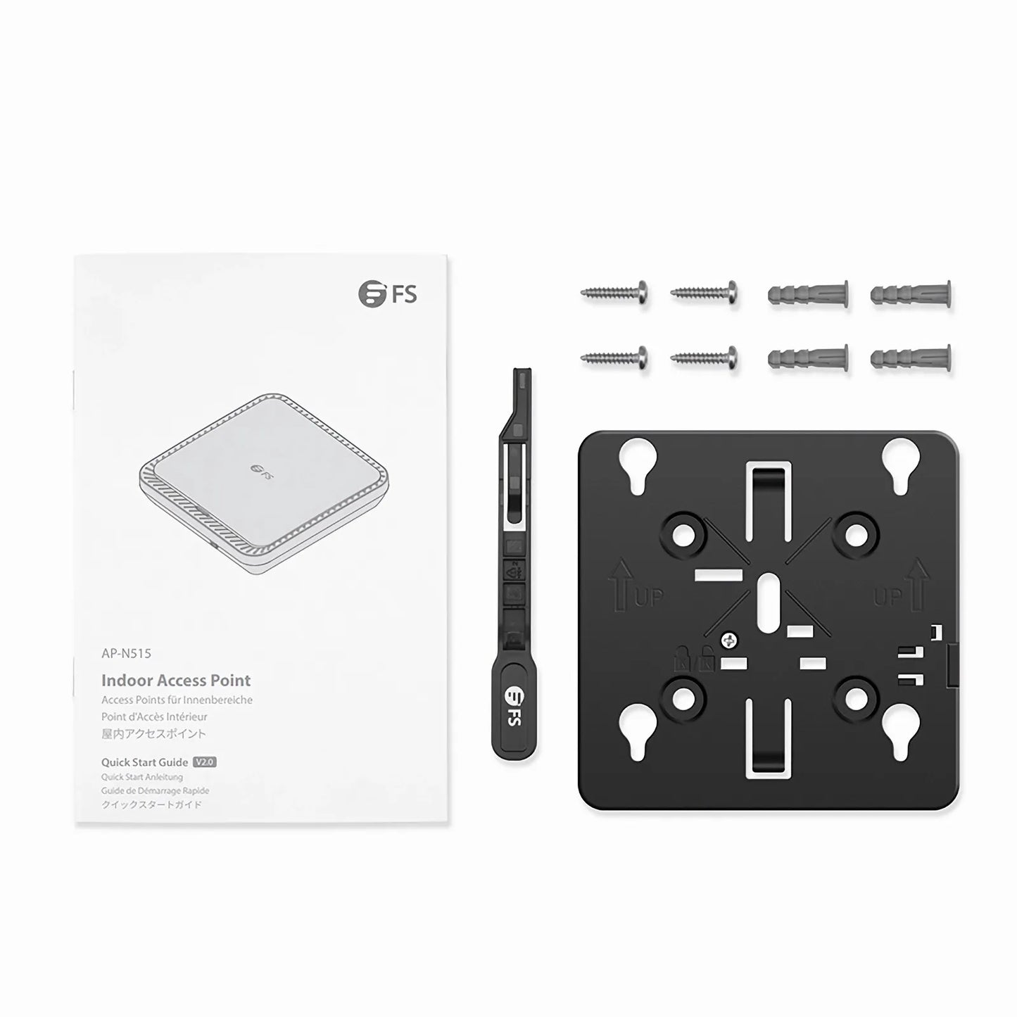 AP-N515, Cloud Managed Wi-Fi 6 802.11ax 5375 Mbps Indoor Access Point, Seamless Roaming & 4 × 4 MU-MIMO Dual Radios, Manageable via Airware, Controller or Standalone (Without PoE Injector)