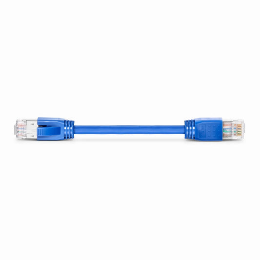 6in (0.15m) Cat6a 23AWG Snagless Shielded (F/FTP) LSZH Ethernet Network Patch Cable, Blue