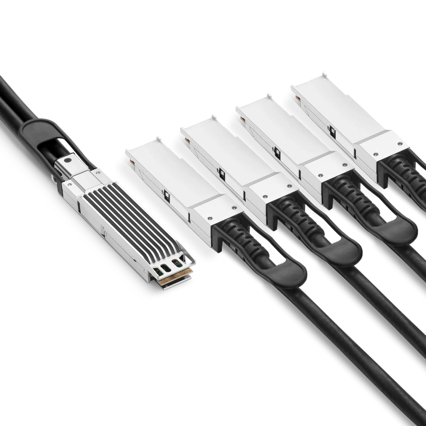 0.5m (2ft) NVIDIA/Mellanox MCP7Y40-N00A Compatible 800G OSFP 8 x 100G PAM4 Finned Top to 4 x 200G QSFP112 2 x 100G PAM4 InfiniBand NDR Passive Direct Attach Copper Breakout Cable for Quantum-2 Switches and ConnectX-7 HCA