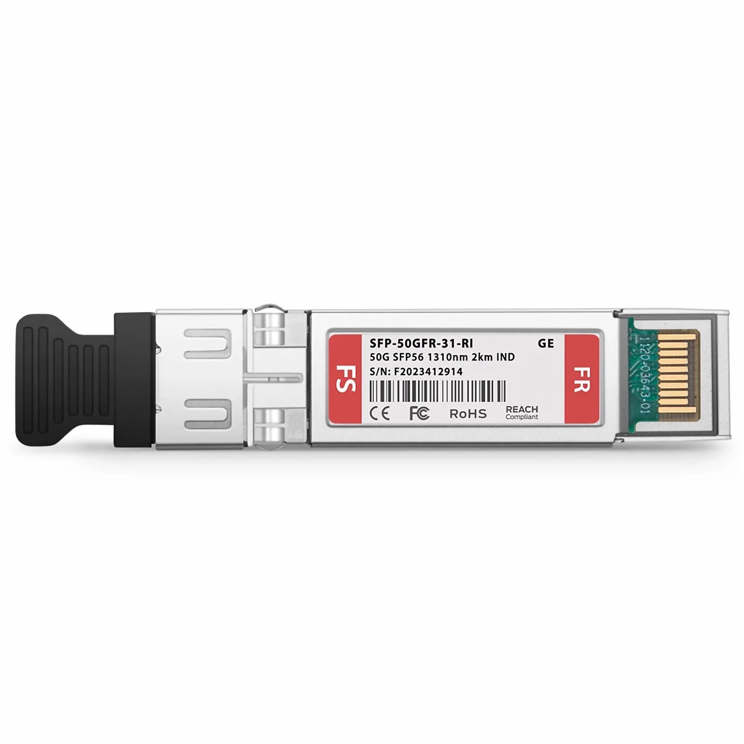 Generic Compatible SFP56 50GBASE-FR 1310nm 2km DOM Duplex LC/UPC SMF Optical Transceiver Module for 5G Wireless (Industrial)