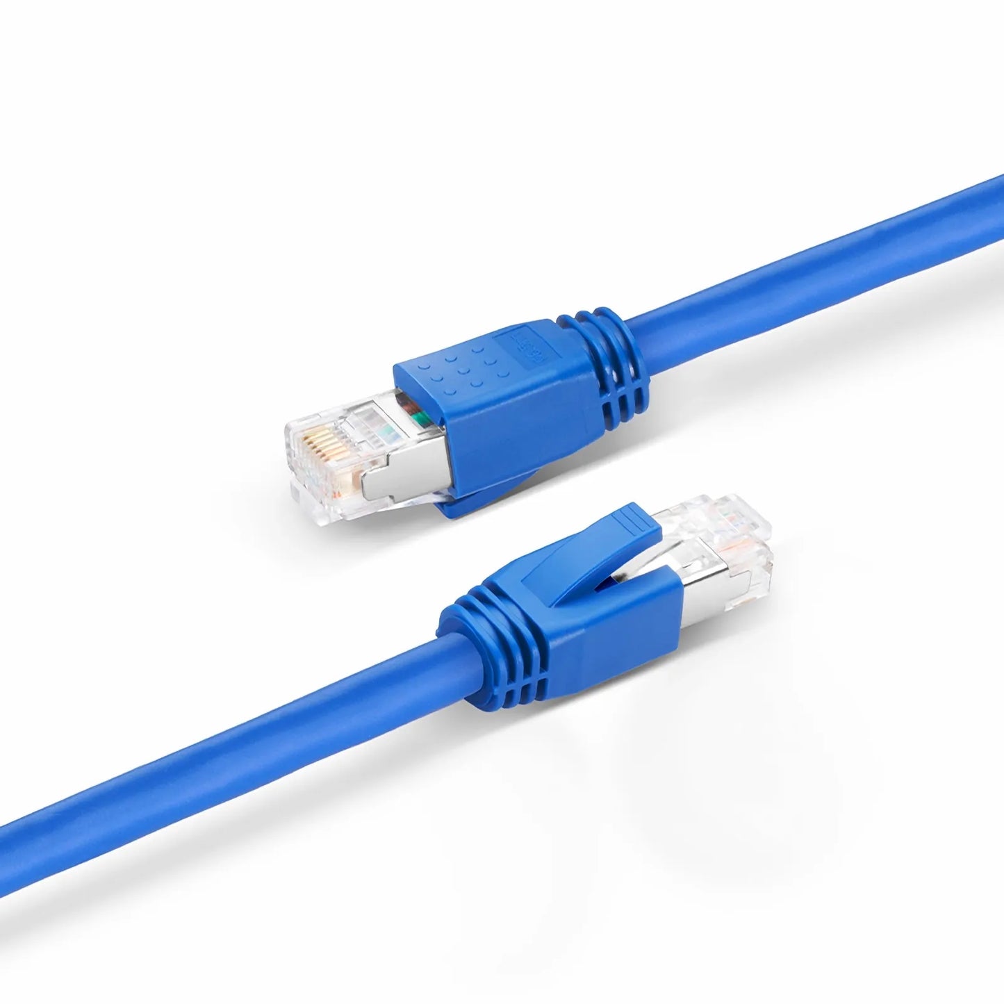 6in (0.15m) Cat6a 23AWG Snagless Shielded (F/FTP) LSZH Ethernet Network Patch Cable, Blue