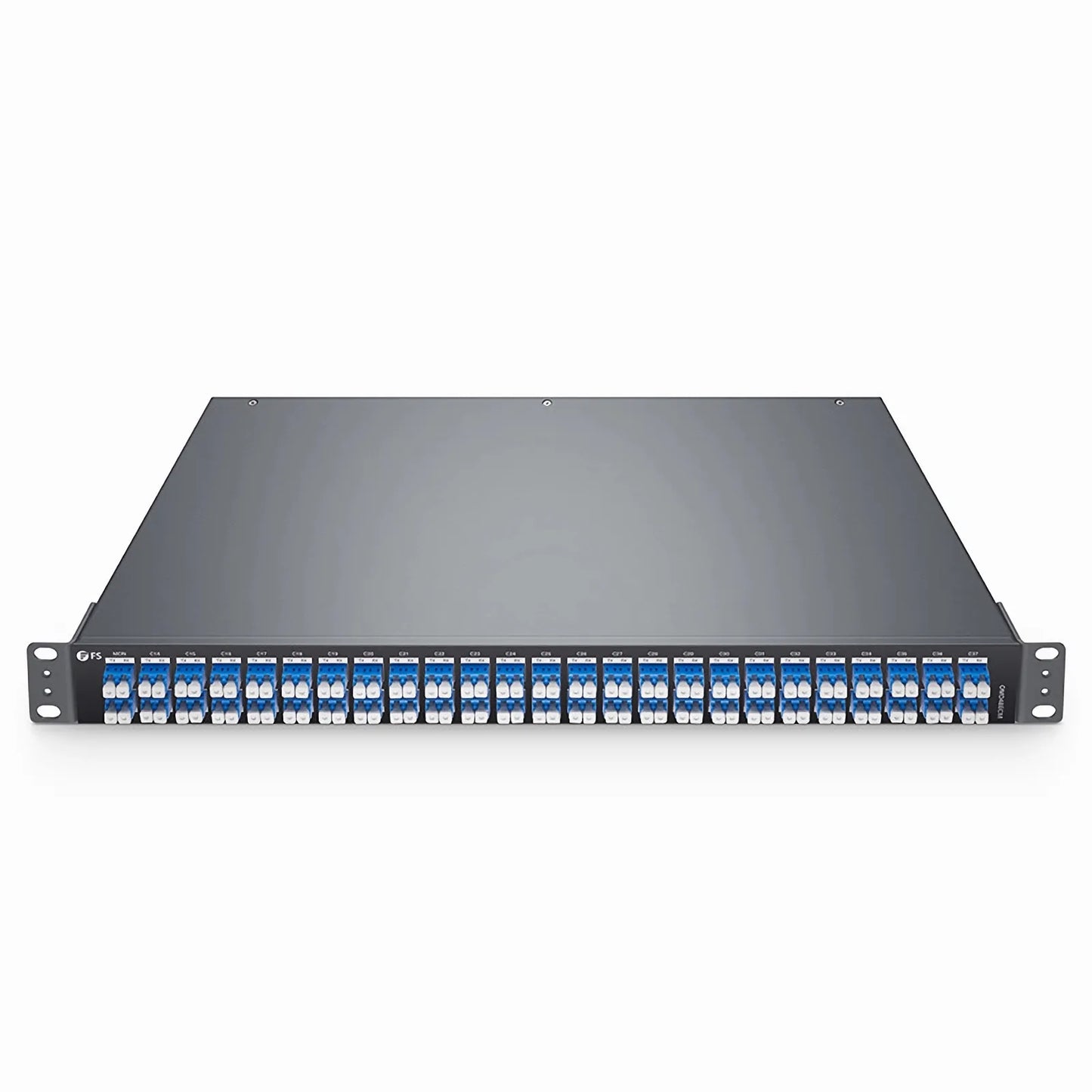 OMD48ECM, 48 Channels 100GHz C14-C61 Passive, Dual Fiber DWDM Mux and Demux with Monitor Port, LC/UPC, 1U Rack