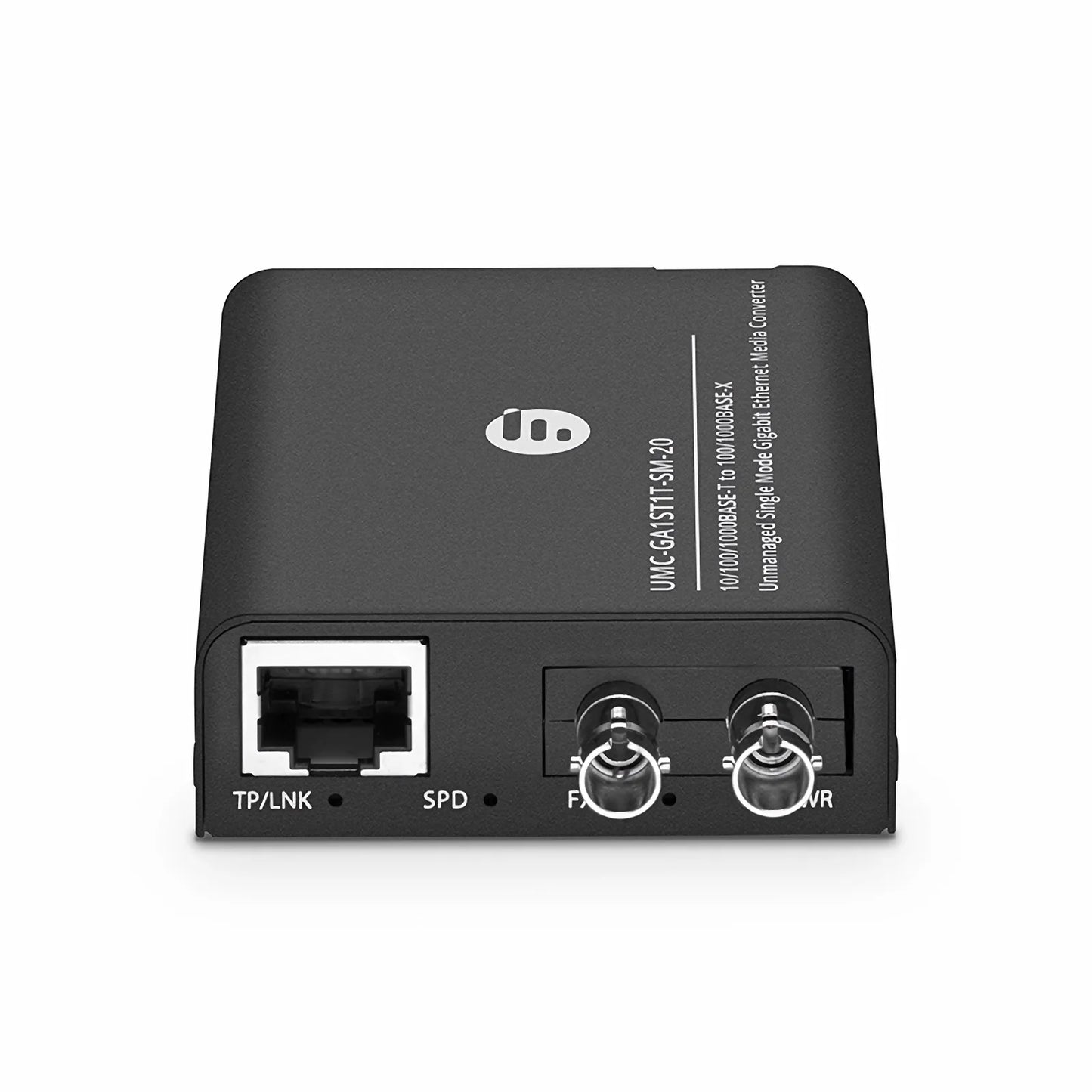 Mini Unmanaged 1x 10/100/1000Base-T RJ45 to 1x 100/1000Base-X Single Mode ST 1310nm 20km Gigabit Ethernet Media Converter, American Plug Standard