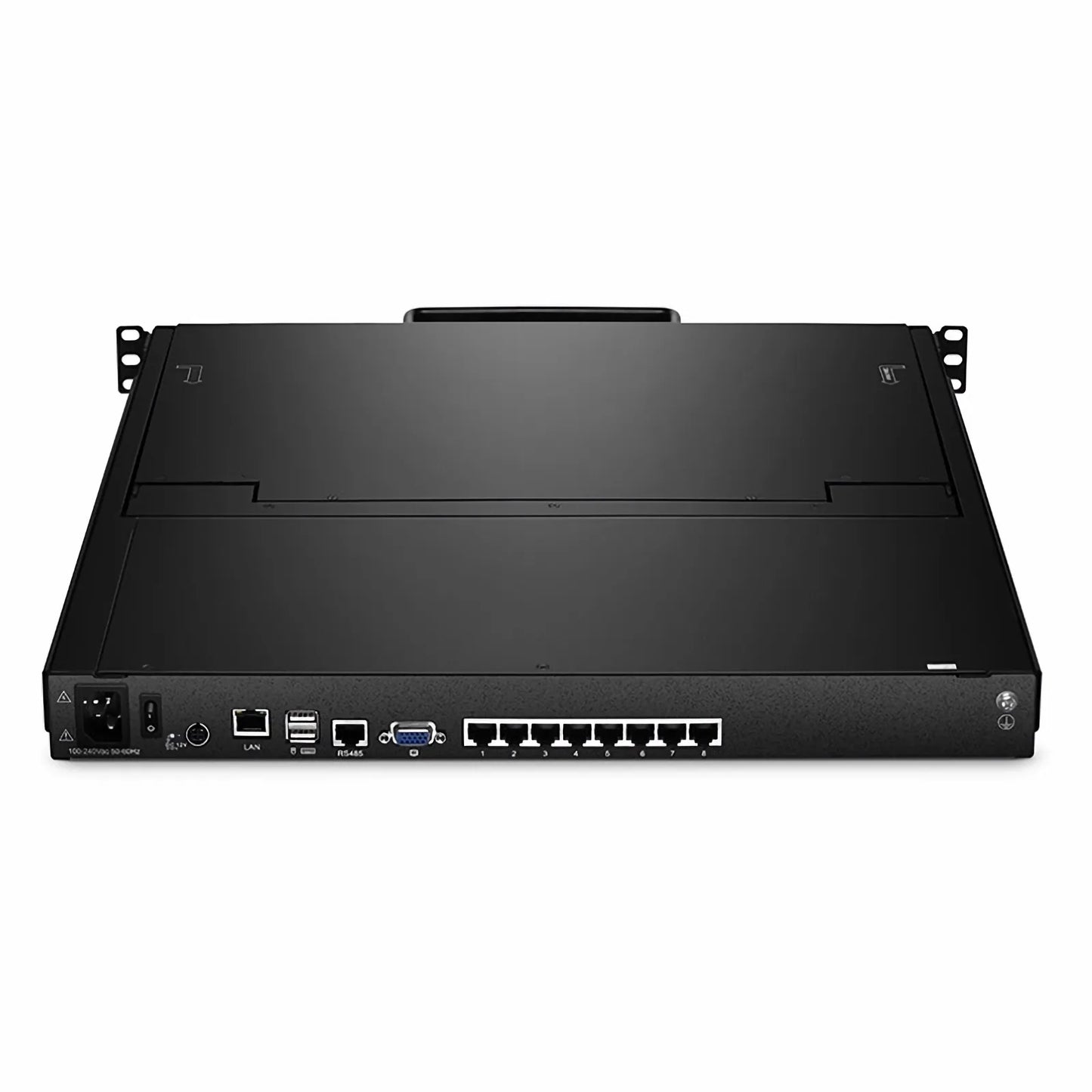 8-Port Cat5 1U Rack-Mount KVM Over IP Switch with 17" Full HD LCD, 8 x RJ45 to VGA Interface Modules Included