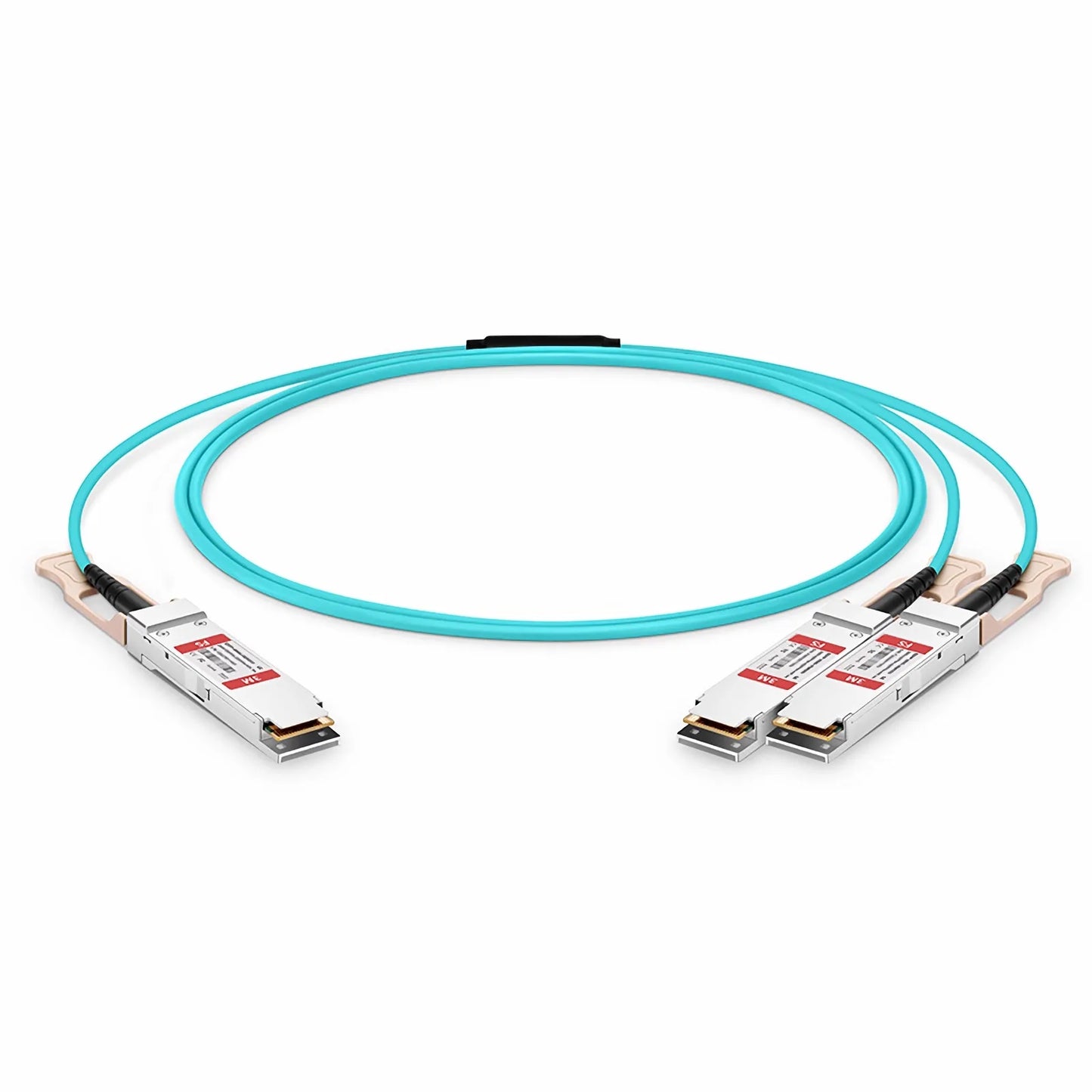 3m (10ft) Generic Compatible 200G QSFP56 4 x 50G PAM4 to 2 x 100G QSFP56 2x 50G PAM4 Active Optical Breakout Cable