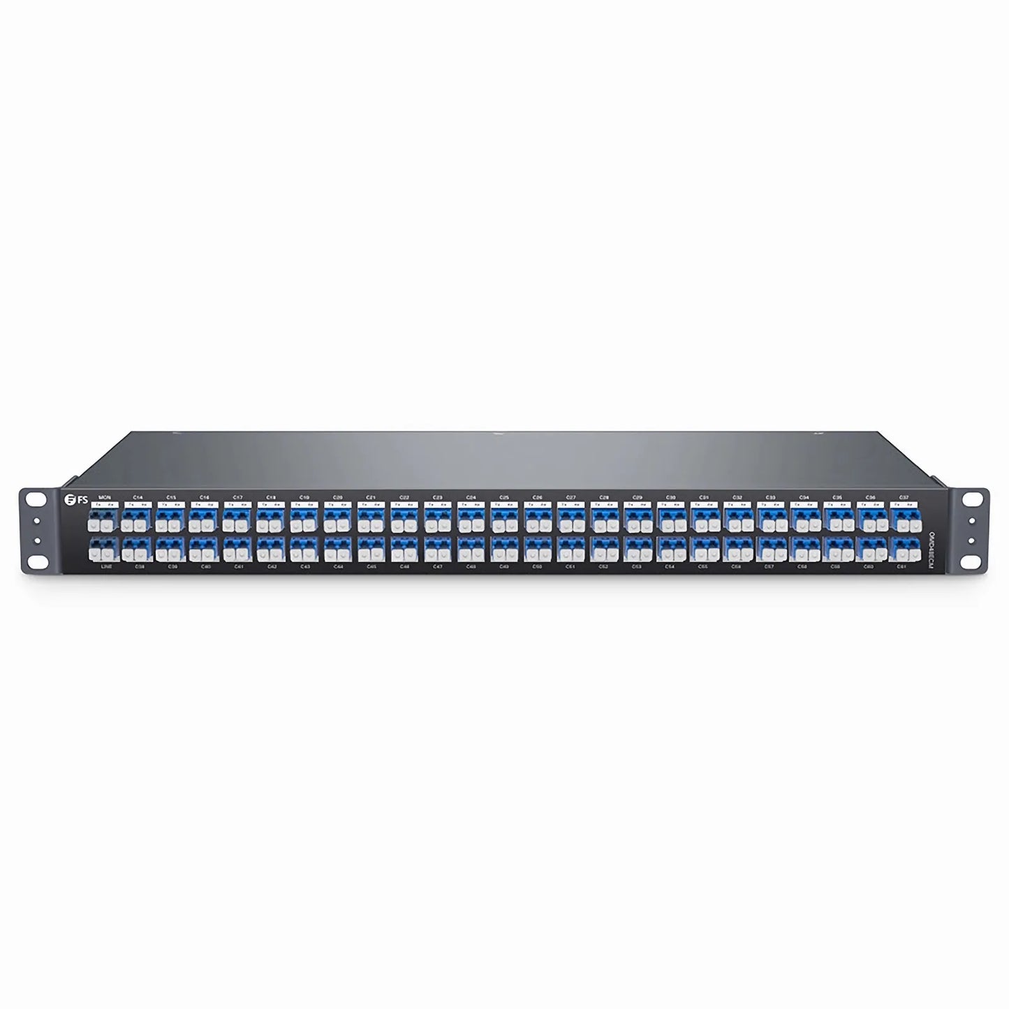 OMD48ECM, 48 Channels 100GHz C14-C61 Passive, Dual Fiber DWDM Mux and Demux with Monitor Port, LC/UPC, 1U Rack