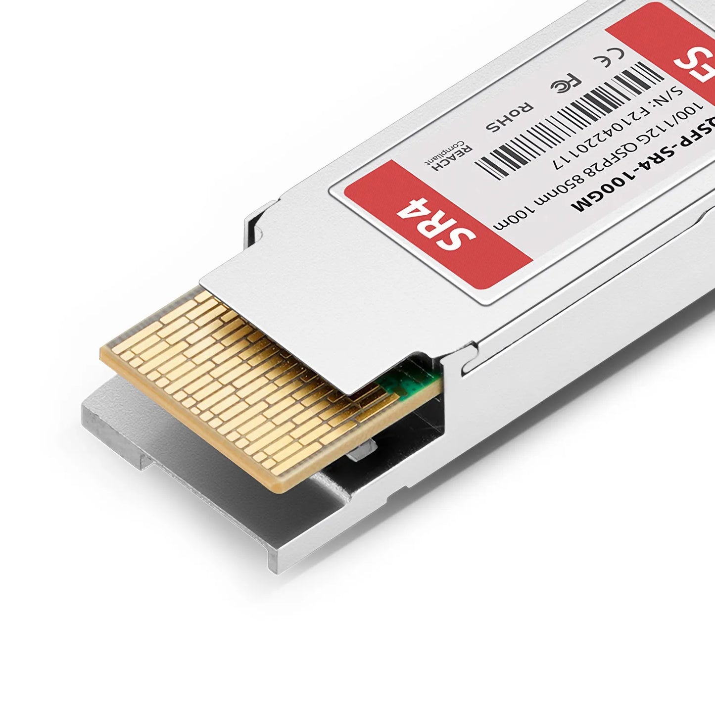 Cisco Compatible 100GBASE-SR4 and 112GBASE-OTU4 QSFP28 Dual Rate 4 x 25G NRZ 850nm 100m DOM MPO-12/UPC MMF Optical Transceiver Module