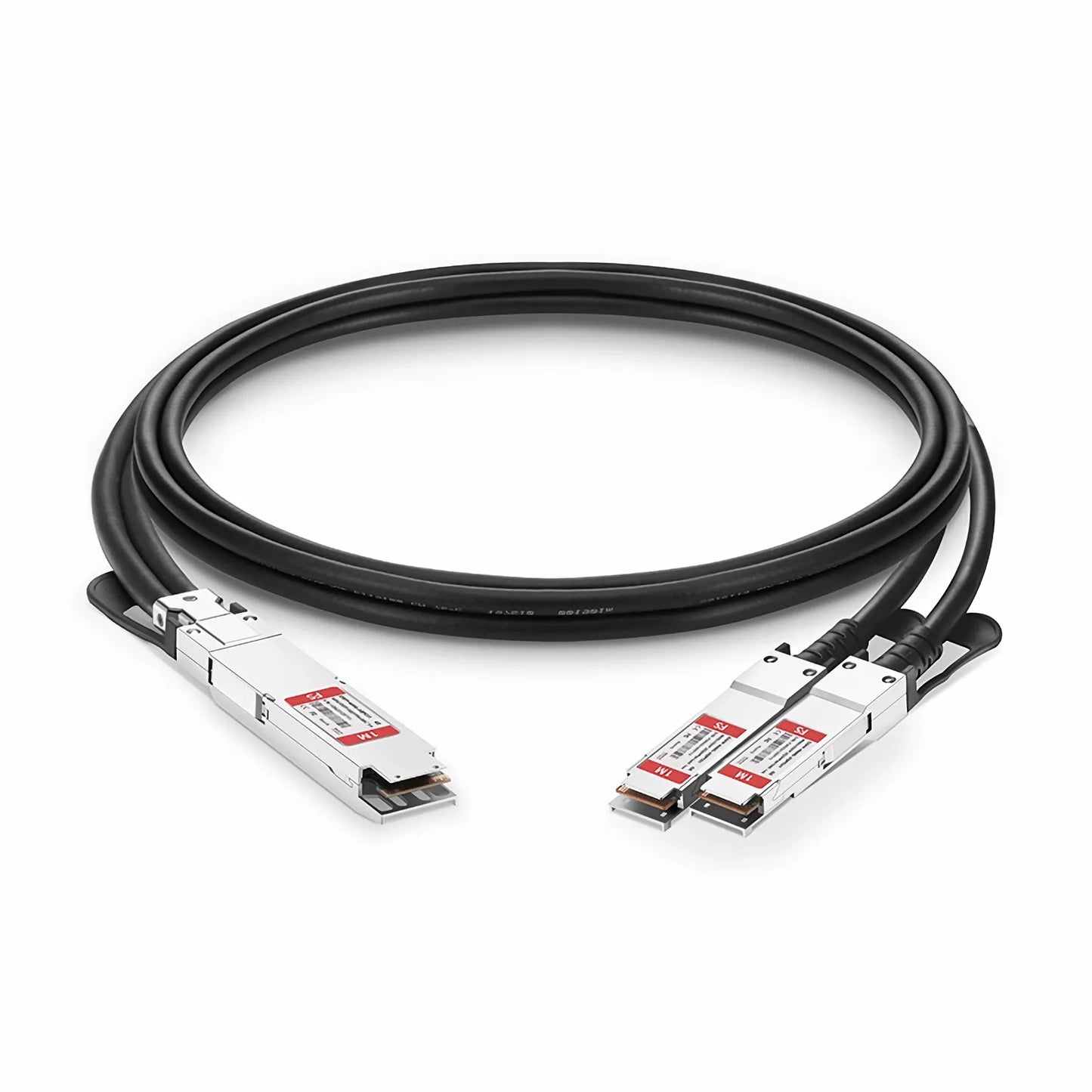 1m (3ft) Generic Compatible 400G OSFP 8 x 50G PAM4 Finned Top to 2 x 200G QSFP56 4 x 50G PAM4 Passive Direct Attach Copper Breakout Cable