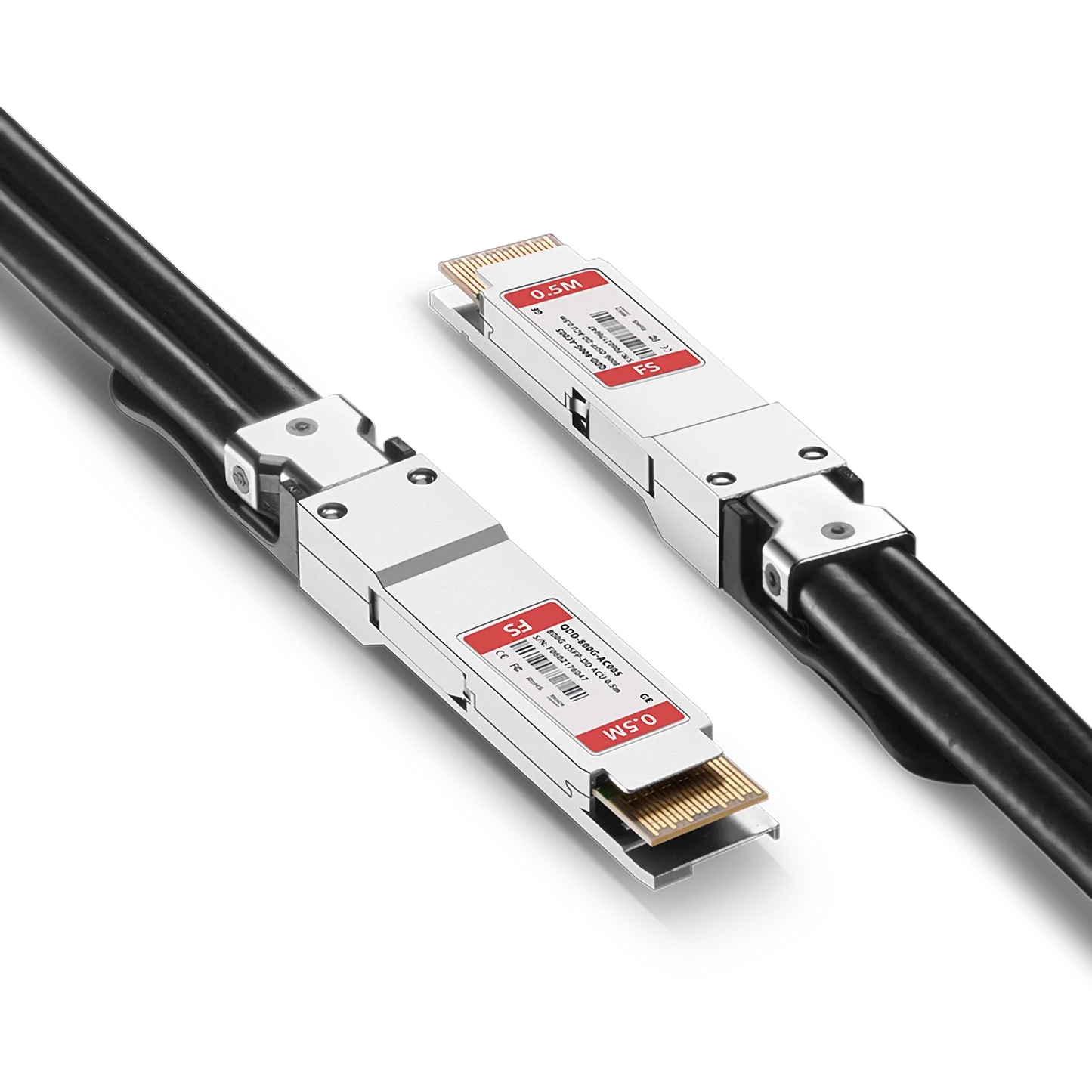0.5m (2ft) Generic Compatible 800G QSFP-DD 8 x 100G PAM4 Active Direct Attach Copper Twinax Cable