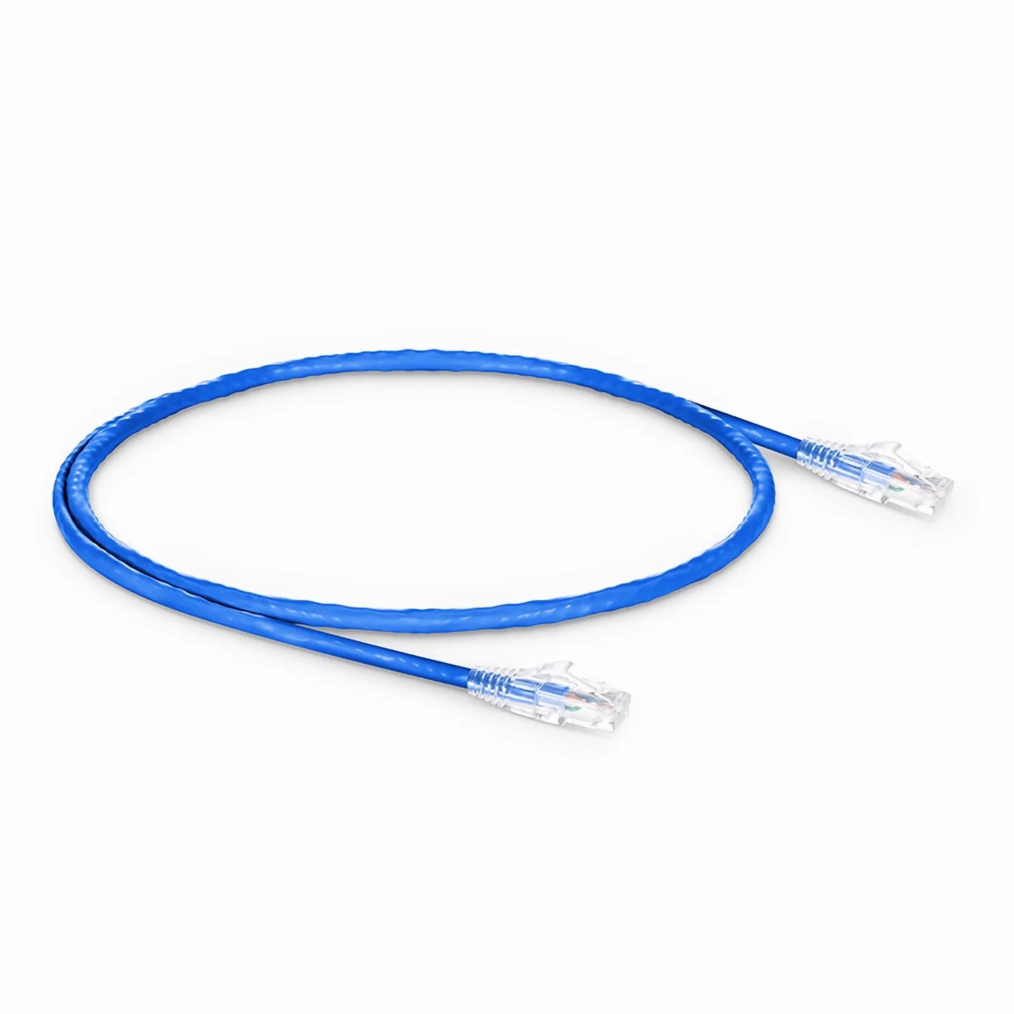 1ft (0.3m) Cat6a 24AWG Snagless Unshielded (U/UTP) LSZH Ethernet Network Patch Cable, Blue
