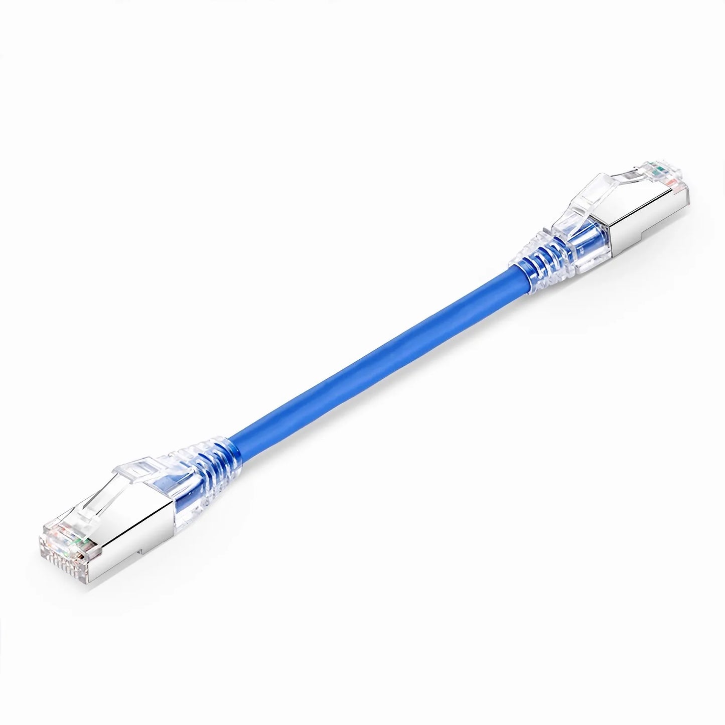 6in (0.15m) Cat6a 26AWG Snagless Shielded (S/FTP) PVC CM Ethernet Network Patch Cable, Blue