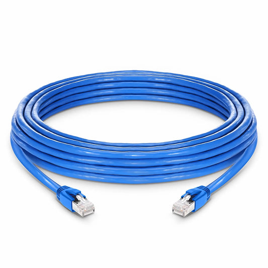 33ft (10m) Cat6a 23AWG Snagless Shielded (F/FTP) LSZH Ethernet Network Patch Cable, Blue