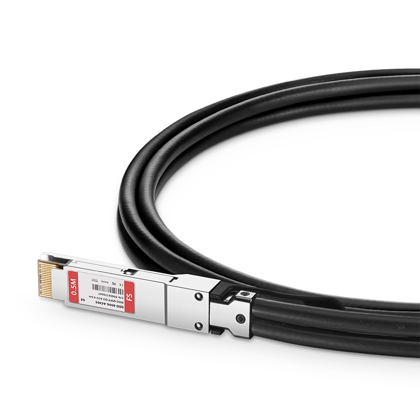 0.5m (2ft) Generic Compatible 800G QSFP-DD 8 x 100G PAM4 Active Direct Attach Copper Twinax Cable