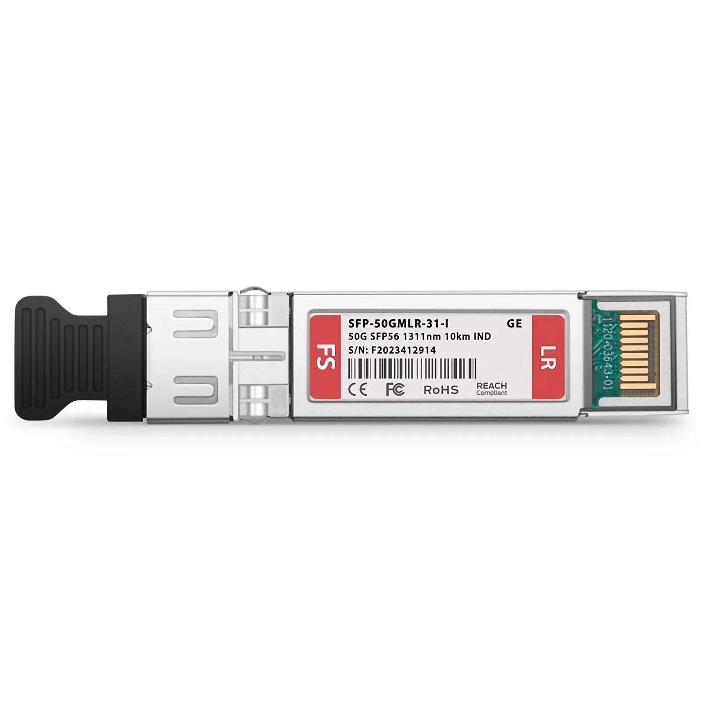 Generic Compatible SFP56 10/25/50GBASE-LR 1311nm 10km DOM Duplex LC/UPC SMF Optical Transceiver Module for 5G Wireless (Industrial)