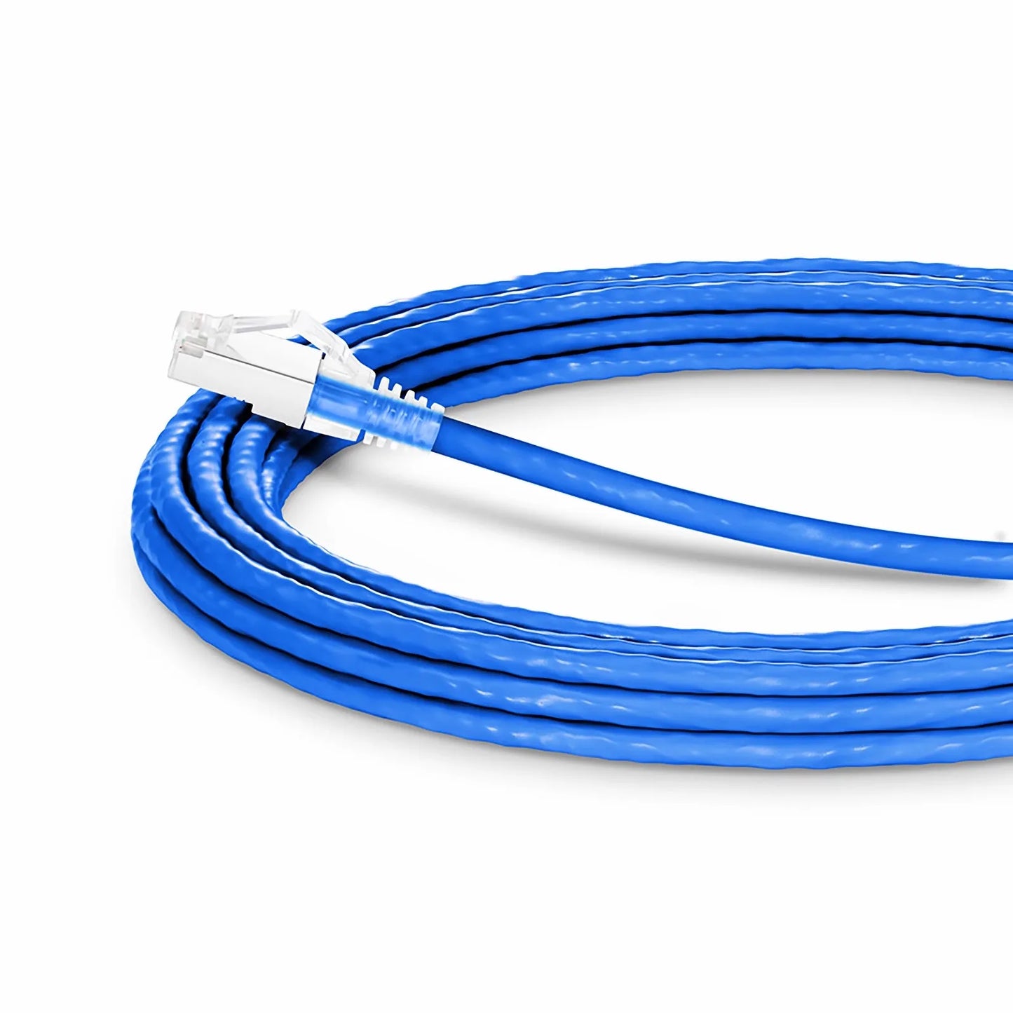 25ft (7.6m) Cat6a 26AWG Snagless Shielded (S/FTP) LSZH Ethernet Network Patch Cable, Blue