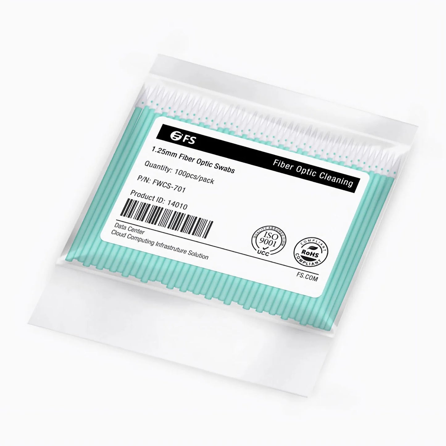 1.25mm Fiber Optic Lint-free Foam Clean Swabs (100pcs/Pack)