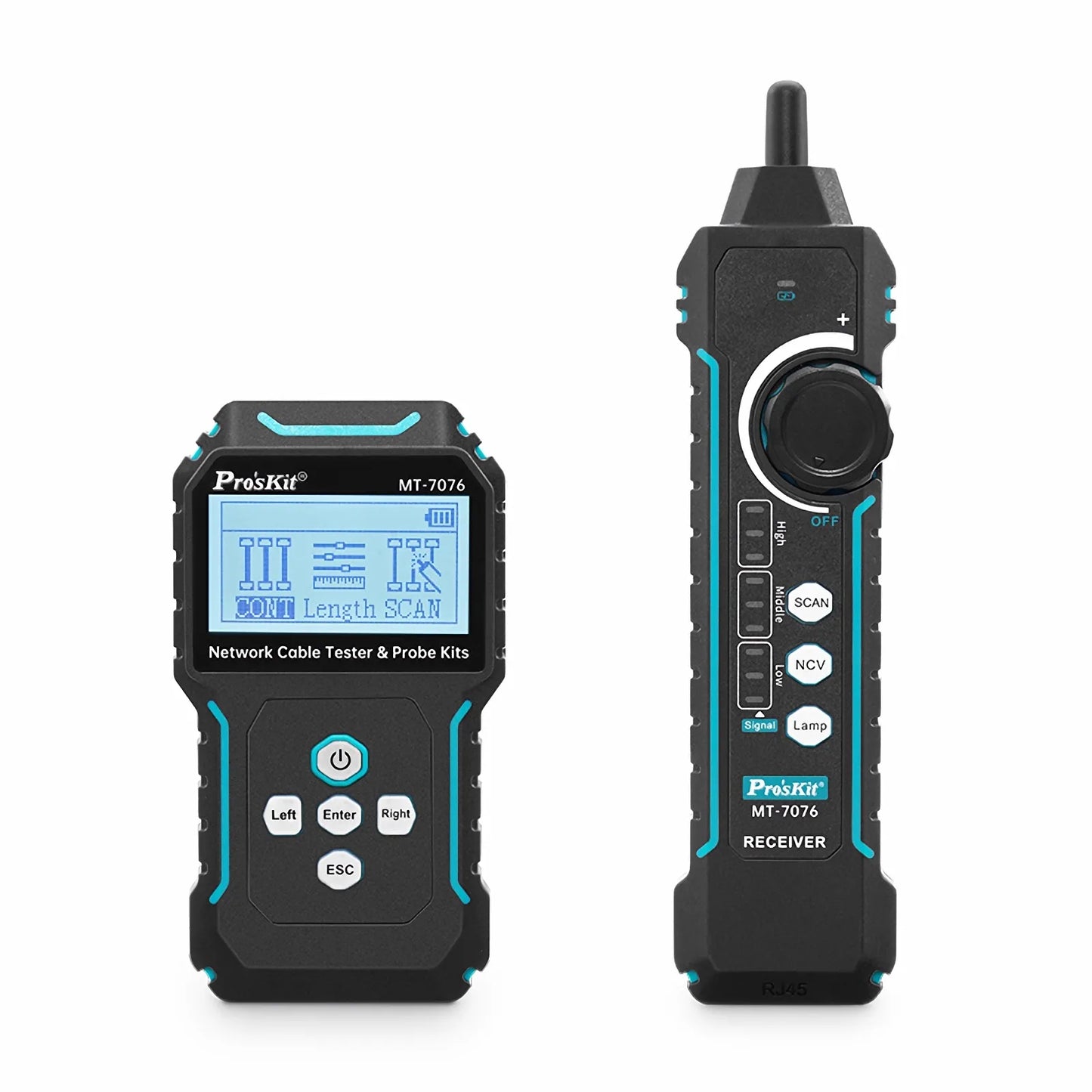 Pro'sKit® LCD Network Cable Tester & Probe Kit