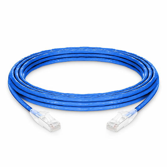 20ft (6.1m) Cat6a 26AWG Snagless Shielded (S/FTP) LSZH Ethernet Network Patch Cable, Blue